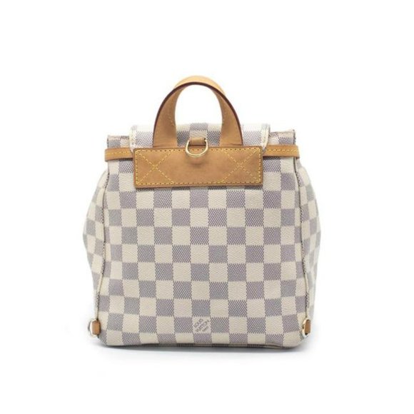 Sperone Bb White Damier Azur Canvas Backpack - Picture 5 of 11